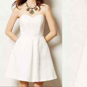 HUNTER DIXON by Hunter Bell sweetheart a-line strapless white dress